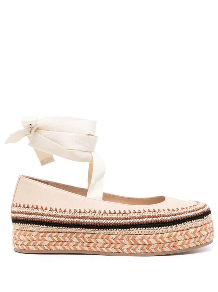 Ulla Johnson Yelena crochet flatform espadrilles - Brown Cover