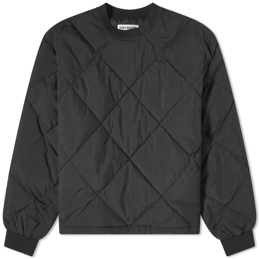 Cole Buxton Men's Quilted Crew Popover Jacket in Black Cover