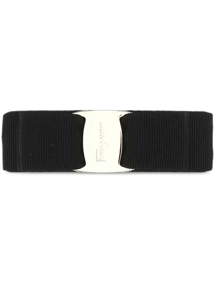 Ferragamo Black fabric Vara hair clip Cover