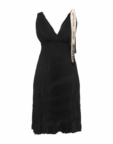 19.70 Nineteen Seventy Woman Midi dress Black Polyester, Polyamide, Elastane Cover