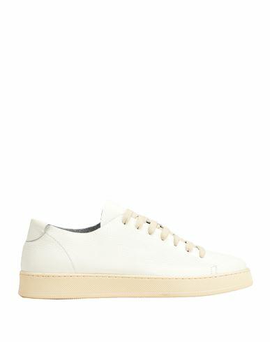 8 By Yoox Leather Low-top Sneakers Man Sneakers White Calfskin Cover