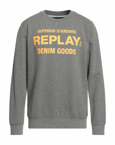 Replay Man Sweatshirt Grey Cotton, Polyester Cover