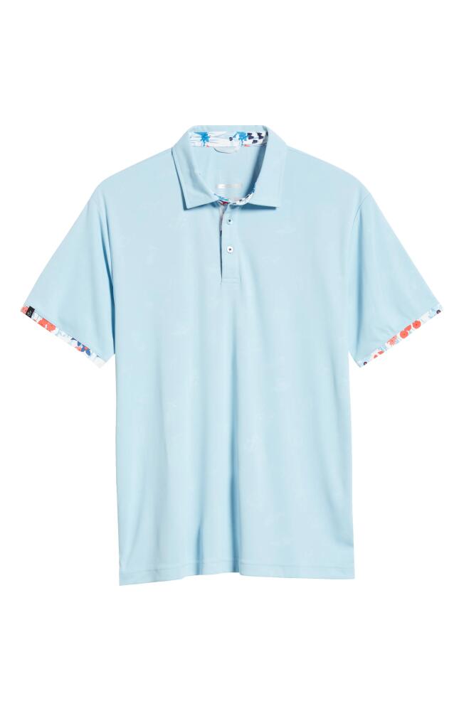 Swannies Malachi Floral Accent Golf Polo in Blue Haze Cover