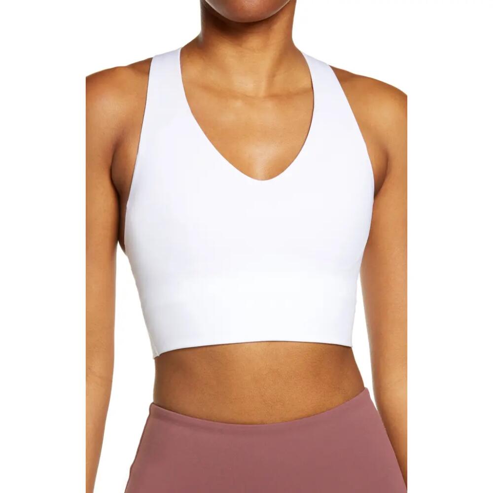 SPANX® Longline Medium Impact Sports Bra in White Cover