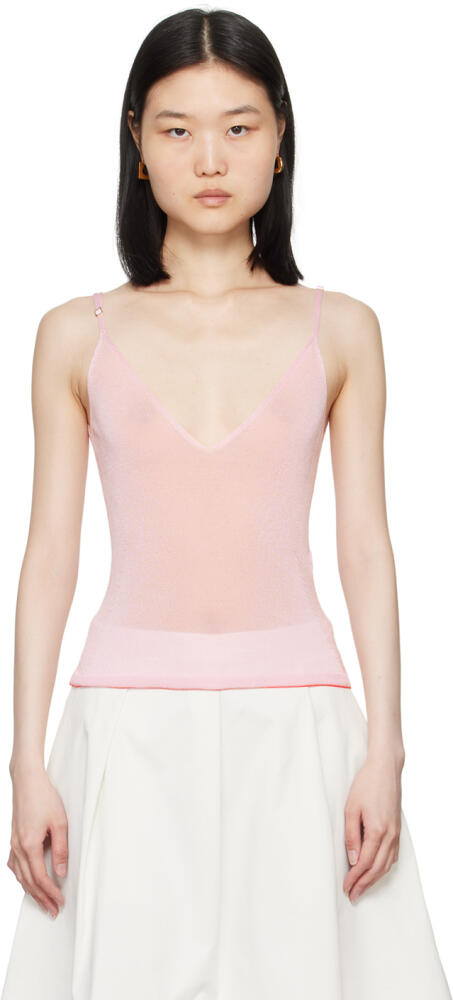 JACQUEMUS Pink La Casa 'La maille Spallina' Tank Top Cover