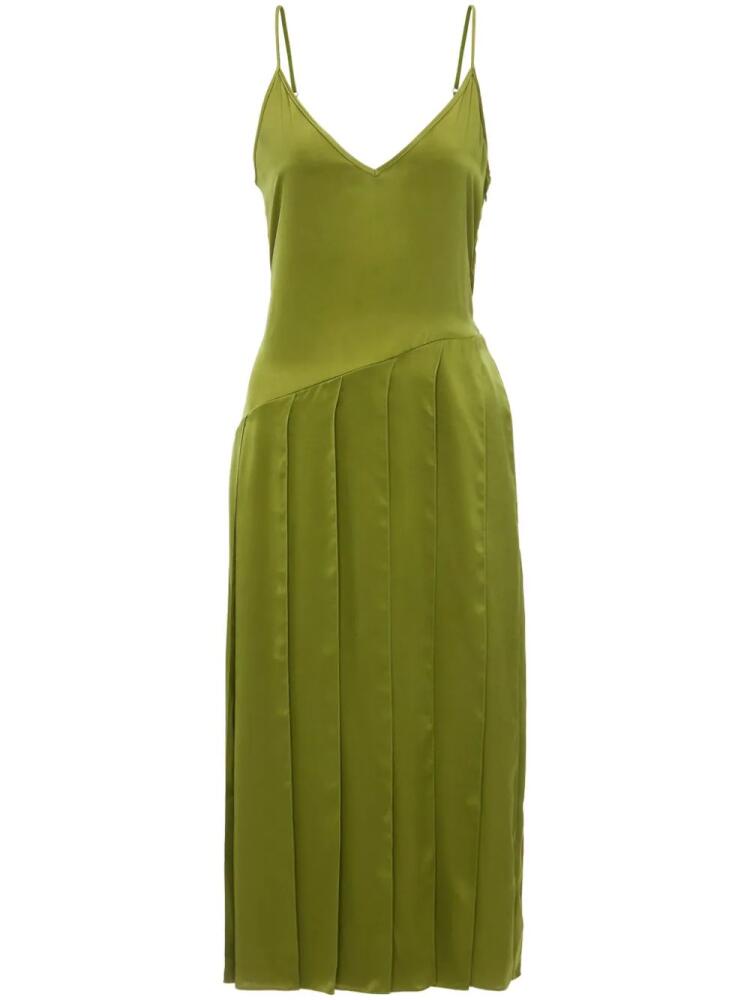 JW Anderson ribbon-panel midi dress - Green Cover