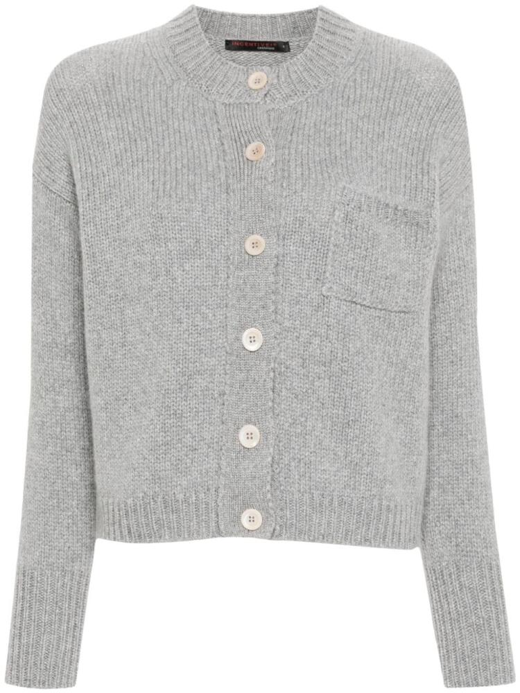 Incentive! Cashmere cashmere cropped cardigan - Grey Cover