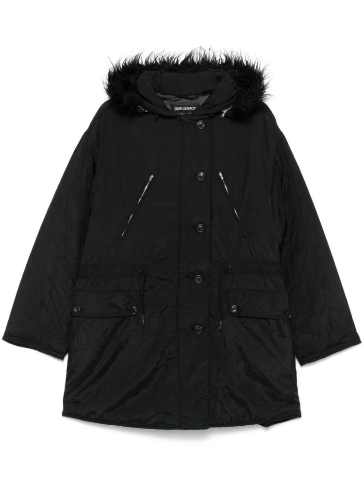 OUR LEGACY Subtle parka coat - Black Cover