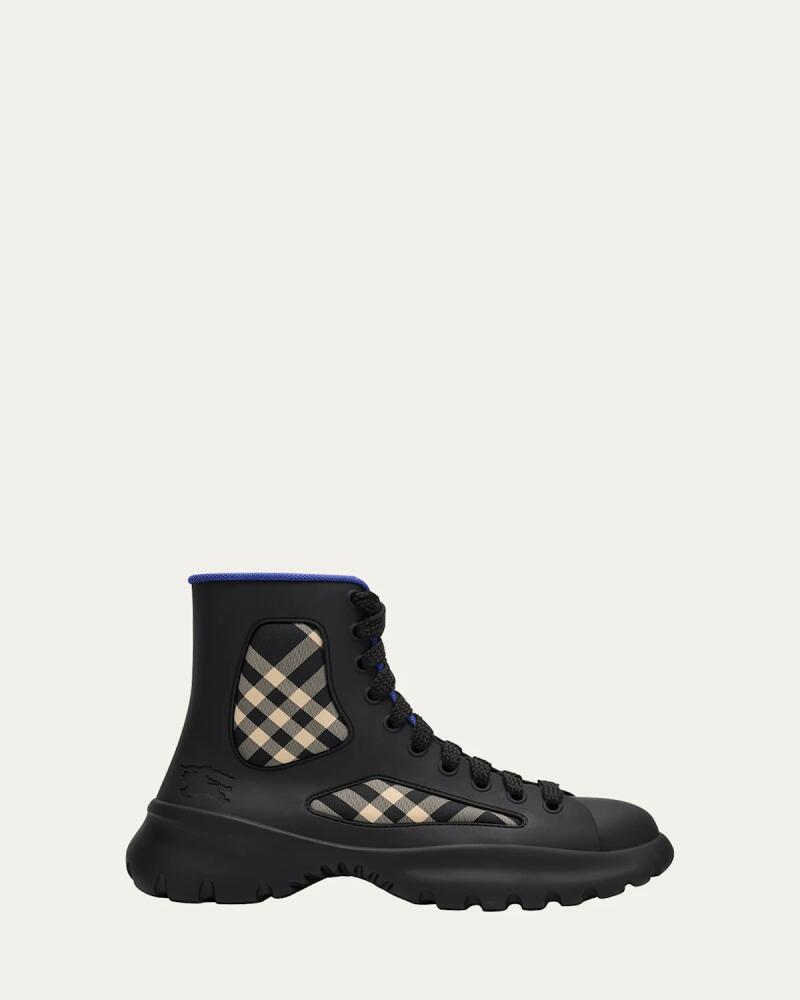 Burberry Men's Boulder Rubber Lace-Up Boots Cover