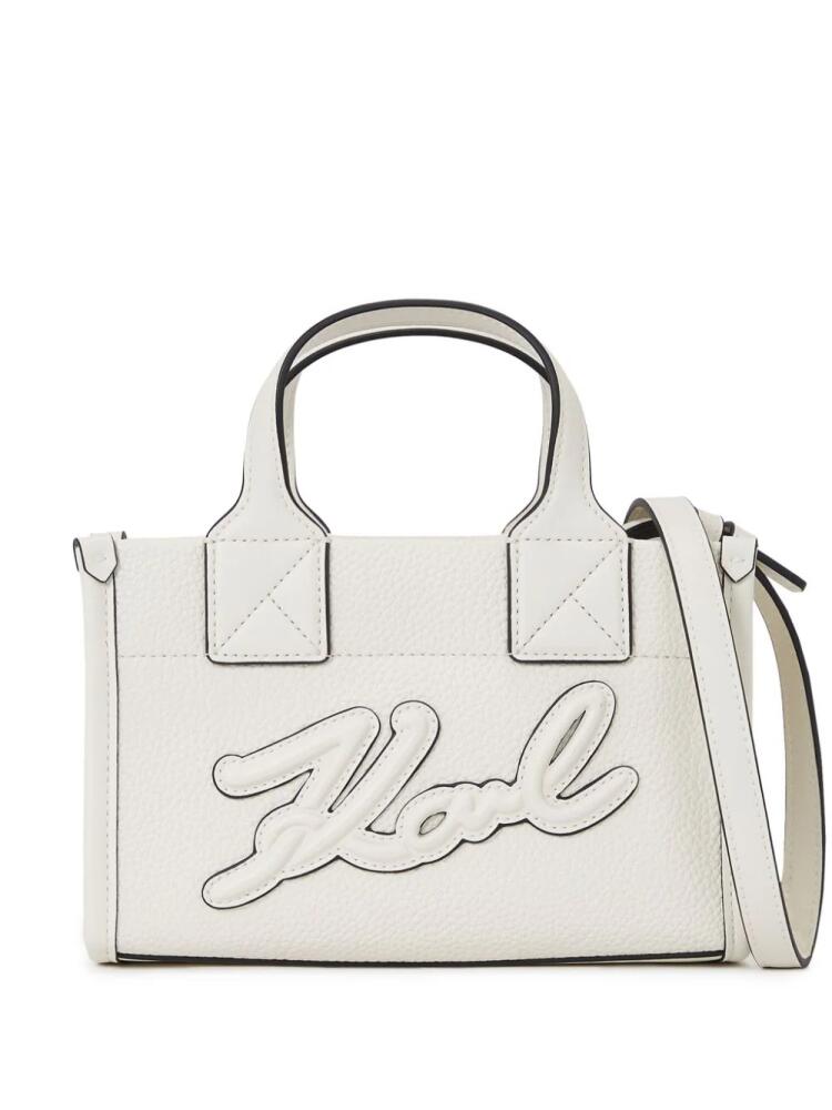 Karl Lagerfeld K/Skuare Grainy tote bag - White Cover