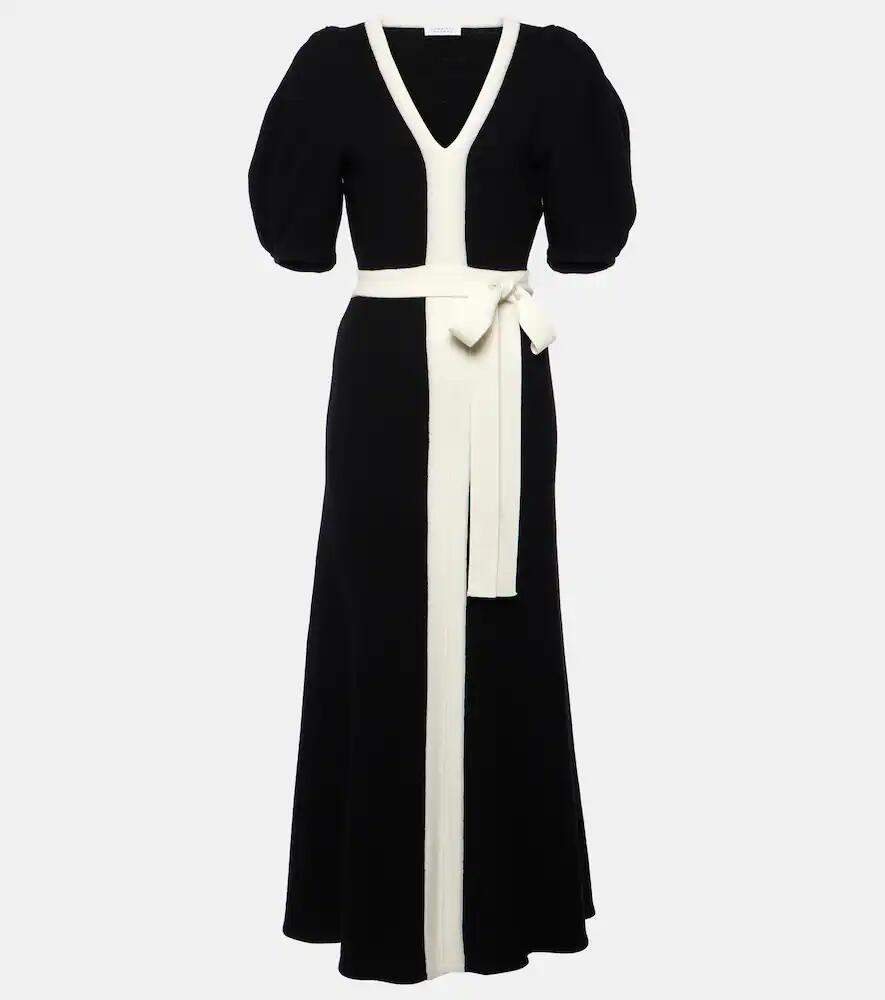 Gabriela Hearst Lilias puff-sleeve wool midi dress Cover