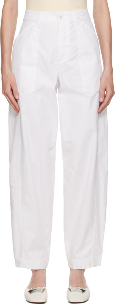 Matteau White Relaxed-Fit Trousers Cover