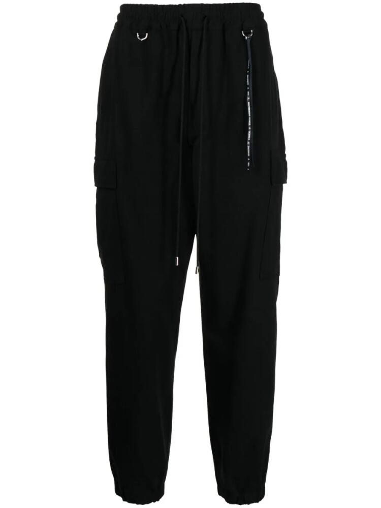 Mastermind World embroidered-logo cargo trousers - Black Cover