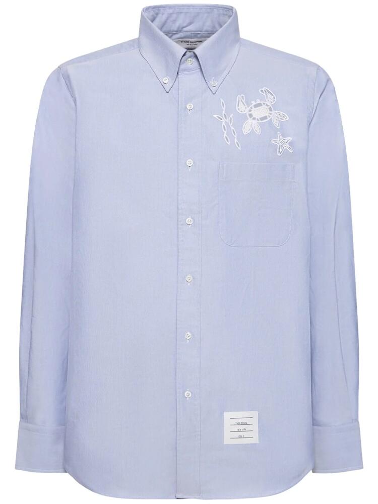 THOM BROWNE Straight Fit Button Down Shirt Cover