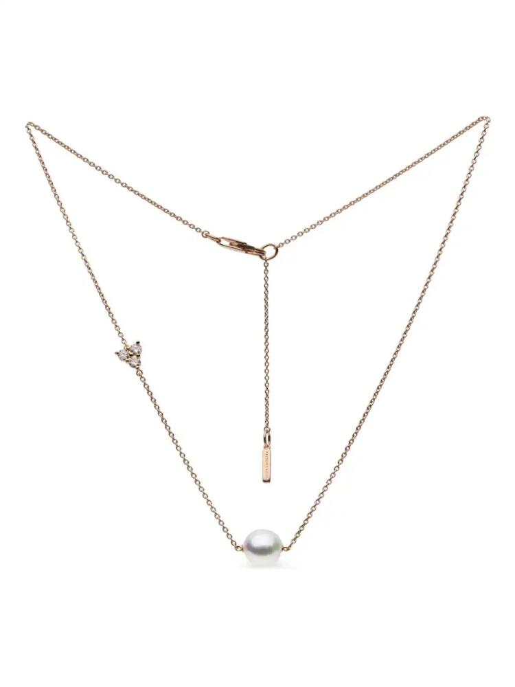 AUTORE MODA Saskia rose gold-vermeil pearl necklace - Pink Cover