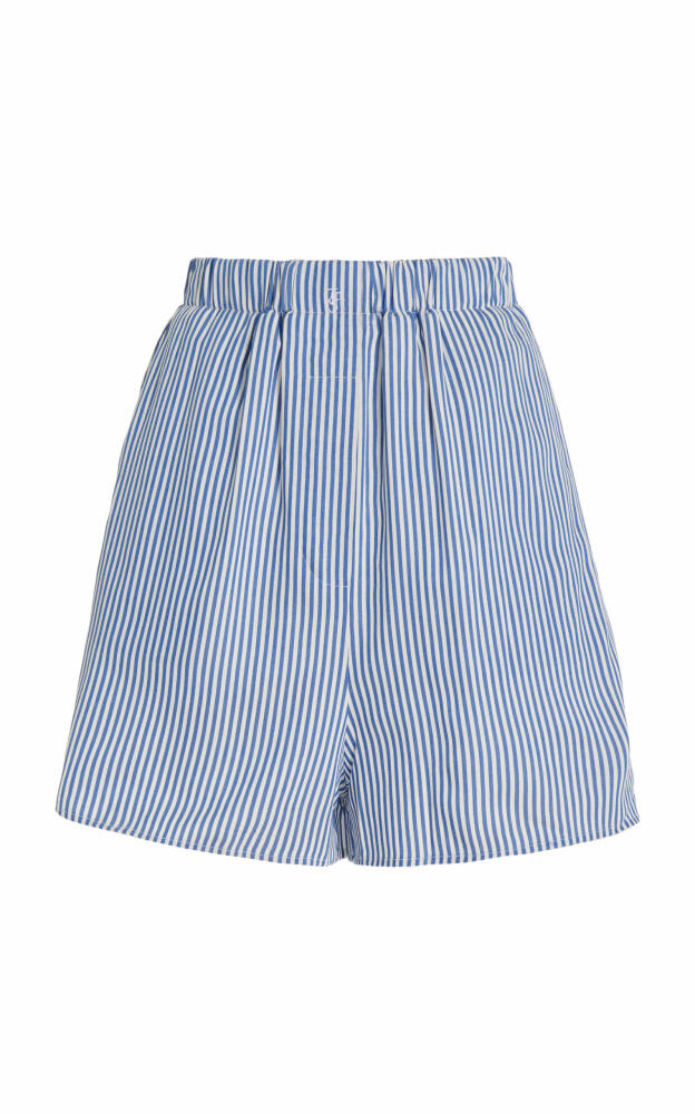 The Frankie Shop - Lui Striped Twill Boxer Shorts - Blue Cover