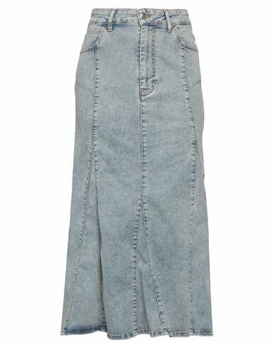 Maje Woman Denim skirt Blue Cotton, Polyester, Elastane Cover