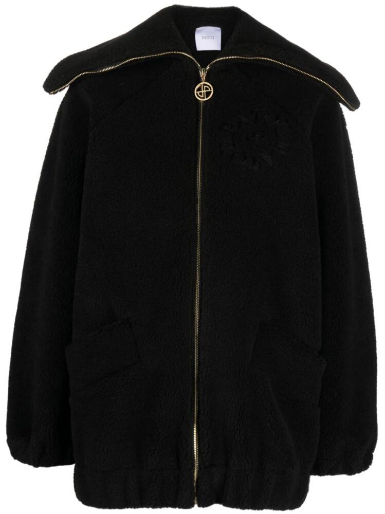 Patou logo-embroidered fleece jacket - Black Cover