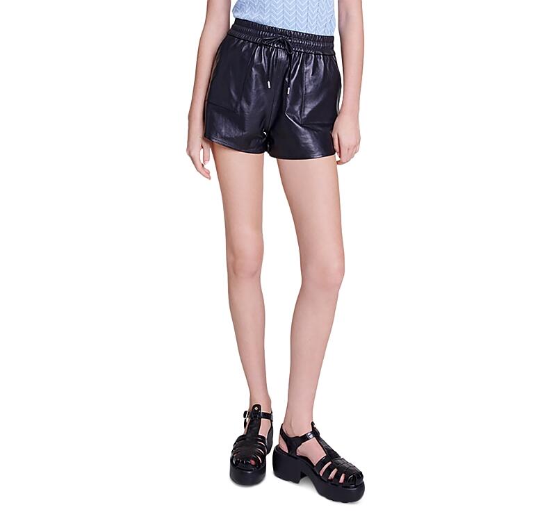 Maje Leather Shorts Cover