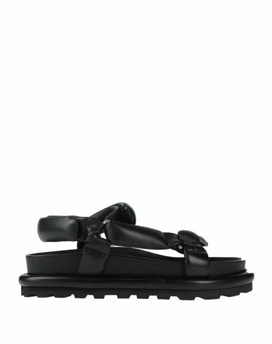 Jil Sander Man Sandals Black Leather Cover