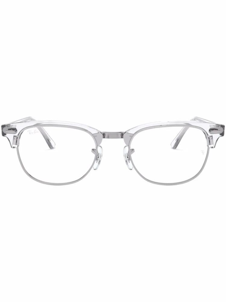 Ray-Ban Clubmaster transparent-frame glasses - White Cover