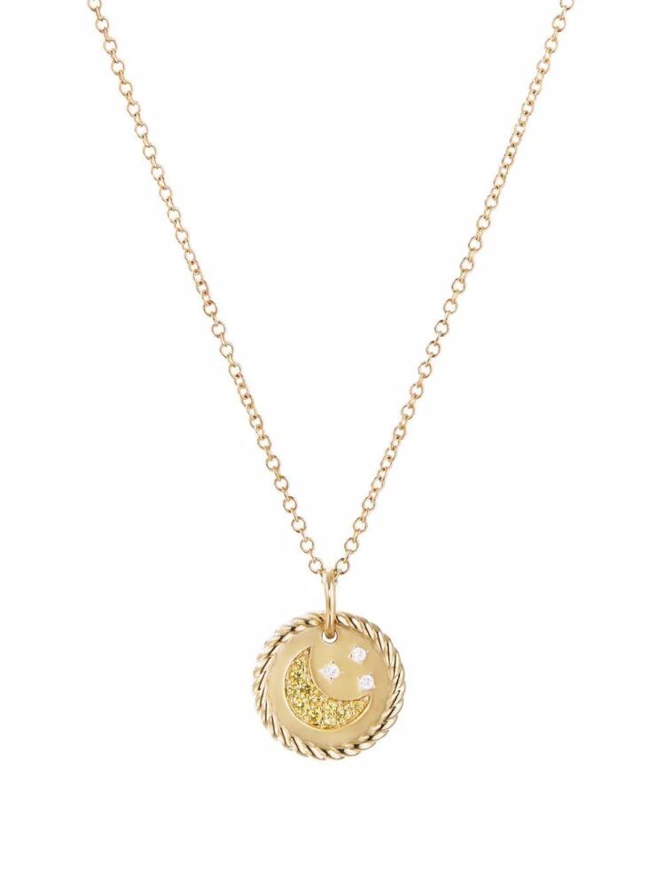 David Yurman 18kt yellow gold Cable Collectibles Moon and Stars sapphire and diamond necklace Cover