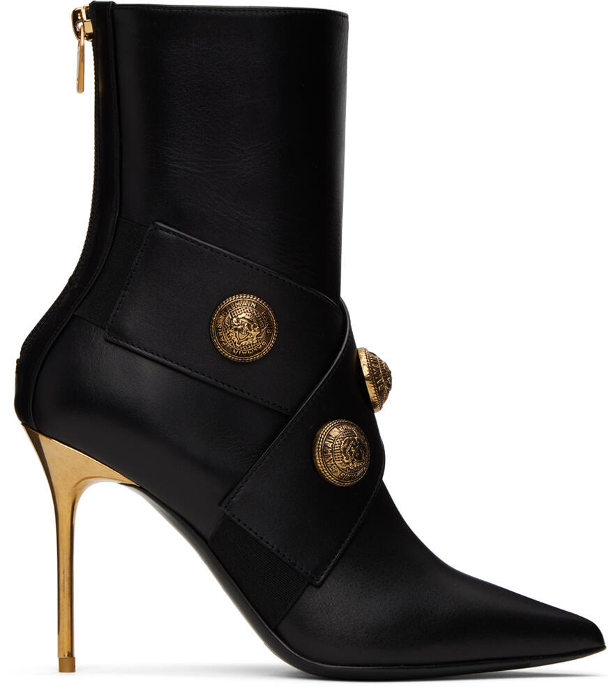 Balmain Black Alma Ankle Boots Cover