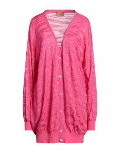 Missoni Woman Cardigan Fuchsia Viscose, Cotton Cover