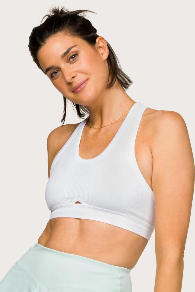 ALALA Barre Racer Bra in White Cover