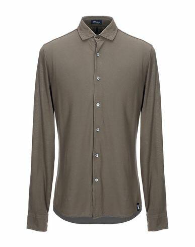 Drumohr Man Shirt Dove grey Cotton Cover