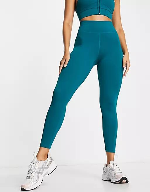 Daisy Street Active swirl high waist leggings in green Cover