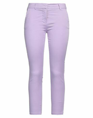 Kontatto Woman Pants Light purple Cotton, Elastane Cover