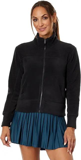 adidas Golf Full Zip Fleece Jacket (Black 1) Women's Clothing Cover