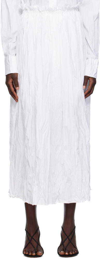 BITE White Crease Midi Skirt Cover