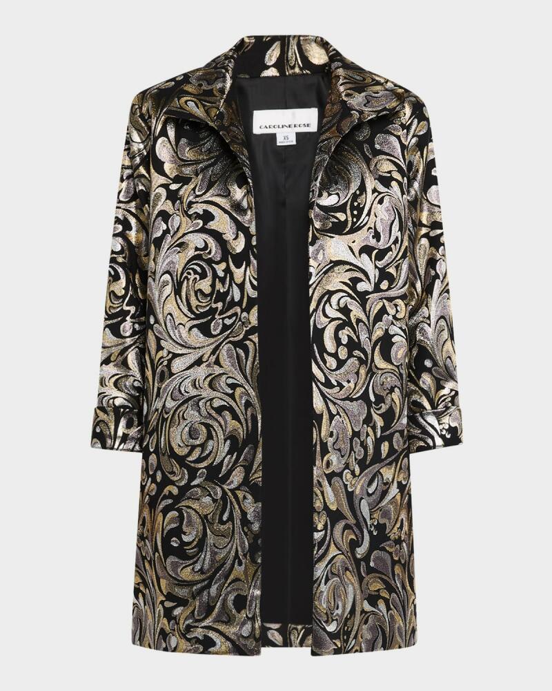 Caroline Rose Metallic Jacquard Statement Jacket Cover