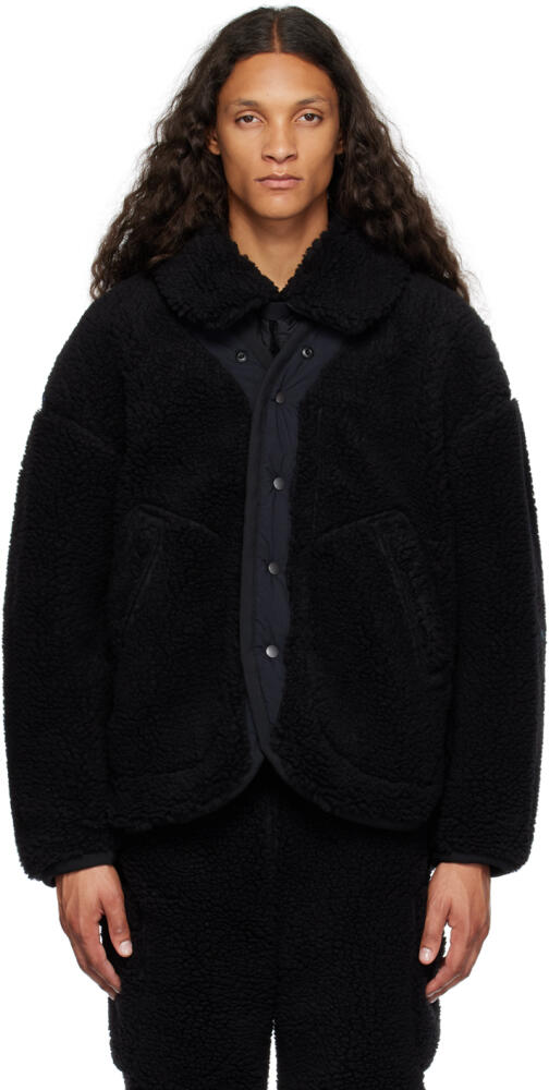 The Viridi-anne Black Boa Reversible Jacket Cover