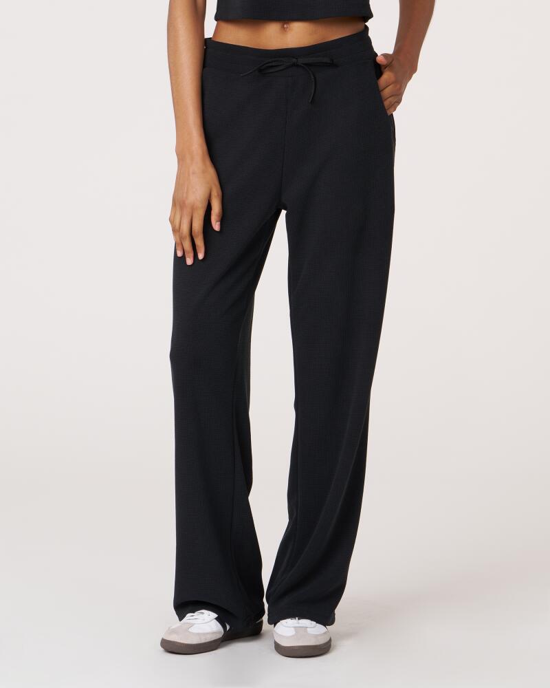 Rebody Active Retreat Waffle Wide Leg Pant 30" in Black Cover