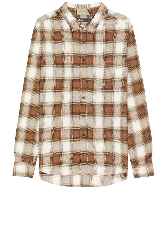 WAO The Flannel Shirt in Brown Cover