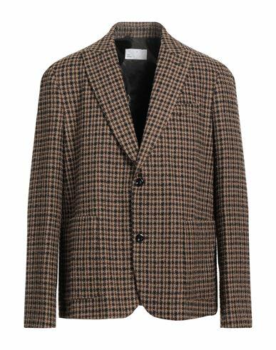 4sdesigns Man Blazer Brown Virgin Wool, Polycarbonate, Polyester, Polyamide Cover