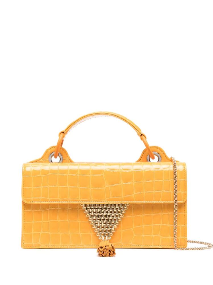 Aquazzura crocodile-effect leather shoulder bag - Yellow Cover