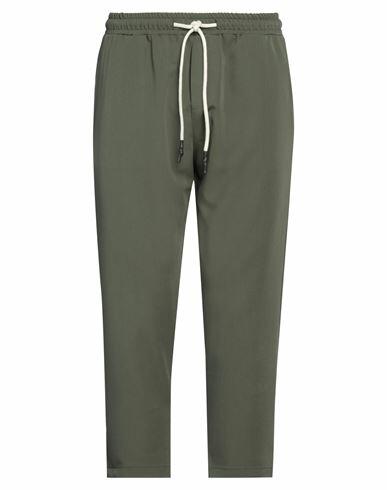 Why Not Brand Man Pants Military green Polyester, Viscose, Elastane Cover