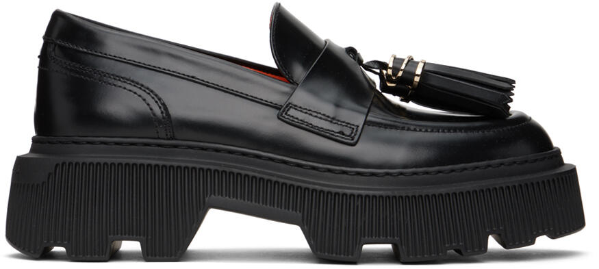 Santoni Black Tassel Loafers Cover