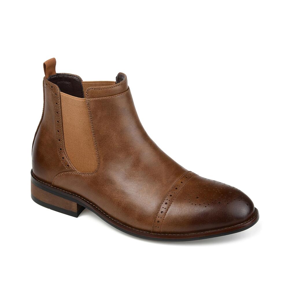 Vance Co. Wide Width Garrett Cap Toe Boot | Men's | Cognac Cover