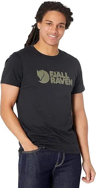 Fjallraven Logo T-Shirt (Black) Men's Clothing Cover