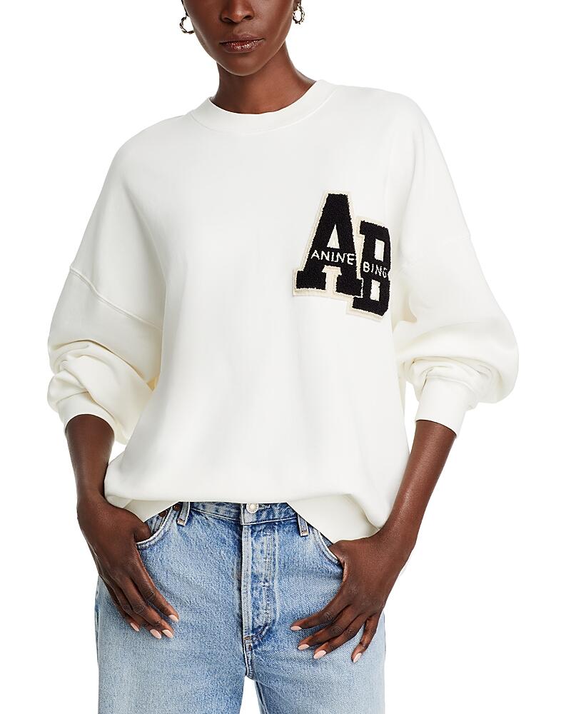 Anine Bing Miles Varsity Letter Oversized Sweatshirt Cover