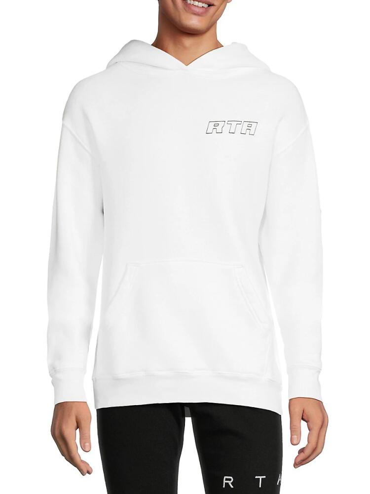 RTA Men's Nash Logo Graphic Hoodie - White Cover