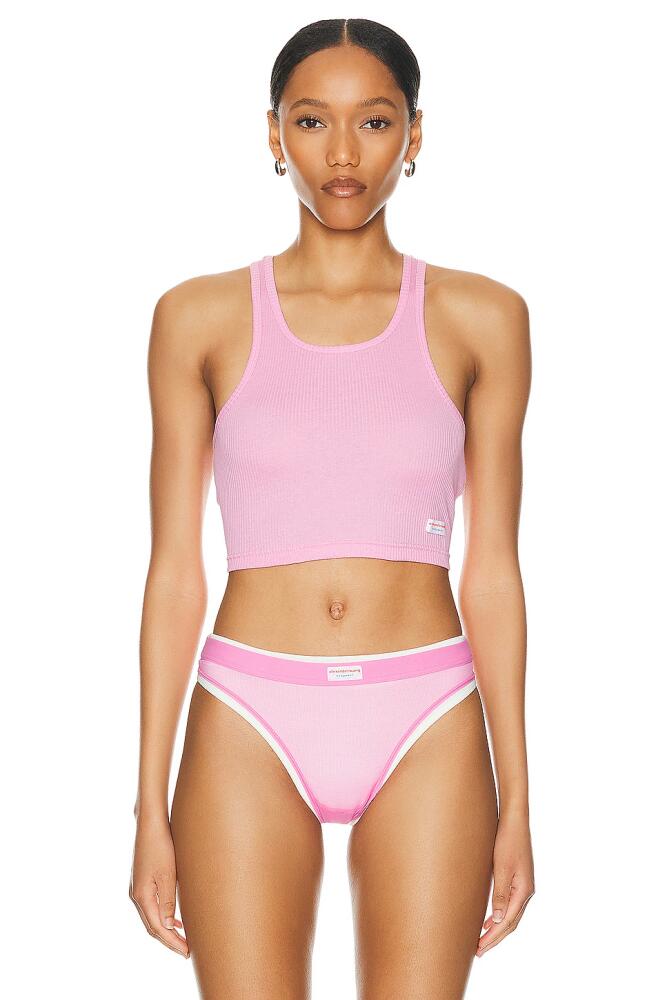 Alexander Wang Cropped Racer Tank Top in Pink Cover