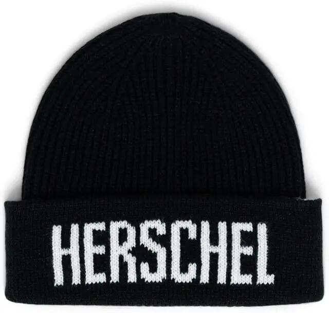 Herschel Supply Co. Polson Knit Logo (Black) Beanies Cover