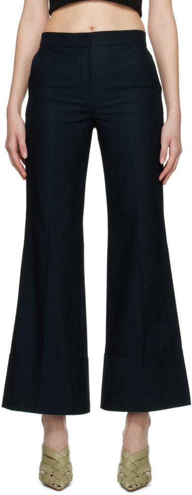 Recto Navy 70s Bohemian Trousers Cover