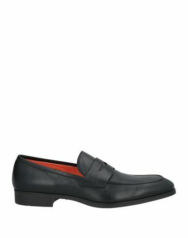 Santoni Man Loafers Black Leather Cover